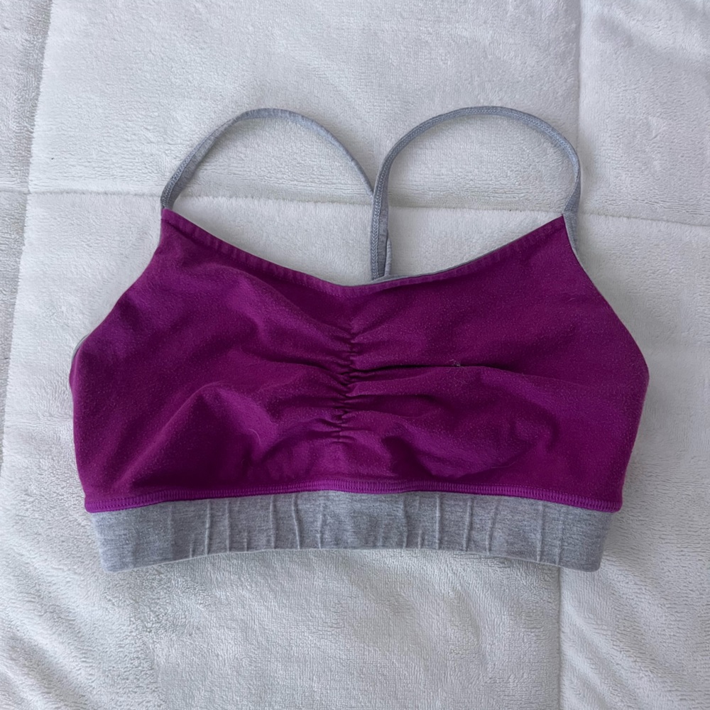 purple sports bra